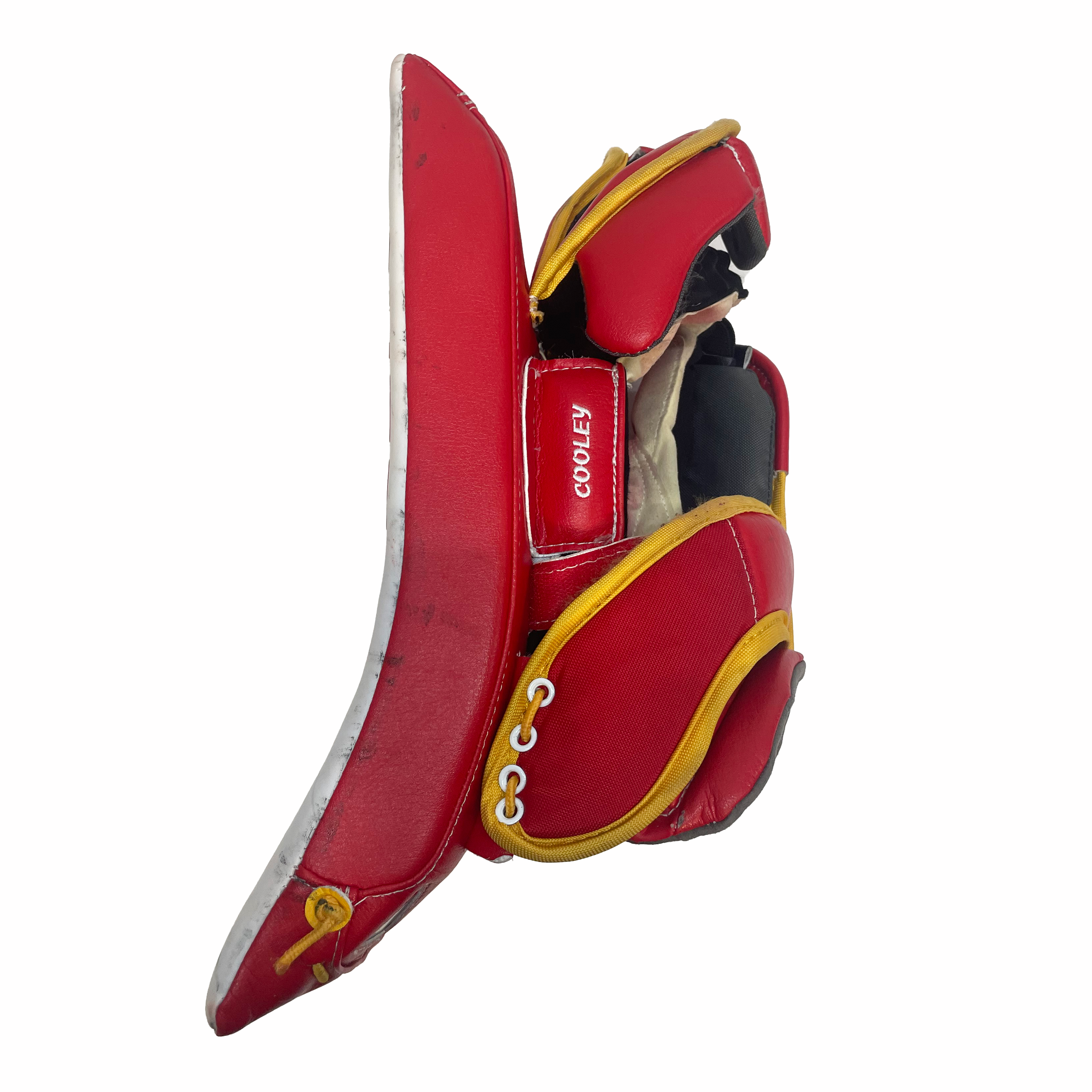 Bauer Supreme Shadow - Bloqueur de gardien de but Pro Stock d'occasion (blanc/rouge/jaune)